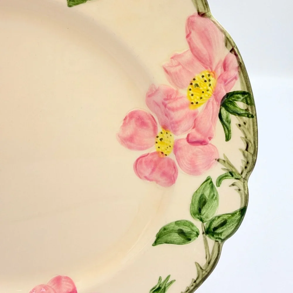 VTG Franciscan Desert Rose Dinner Plate Hand Decorated California USA 1950s